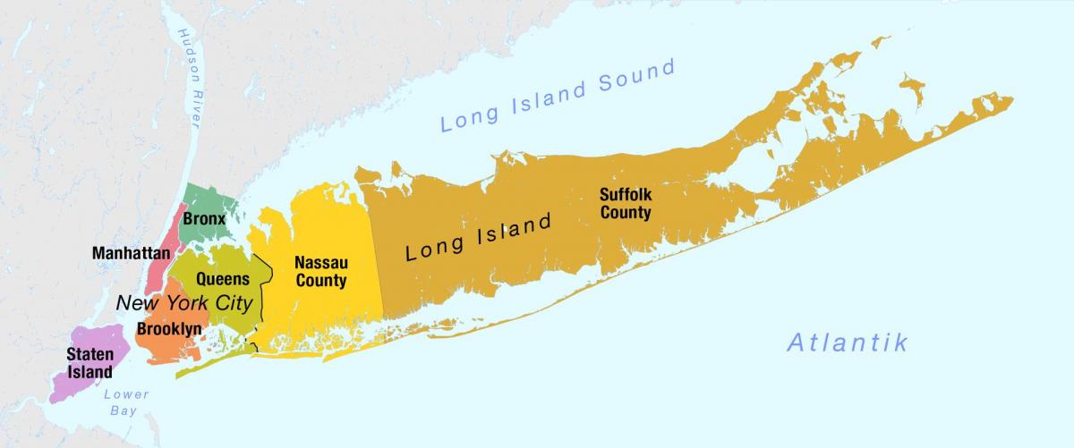 mapu New York Manhattan a long island
