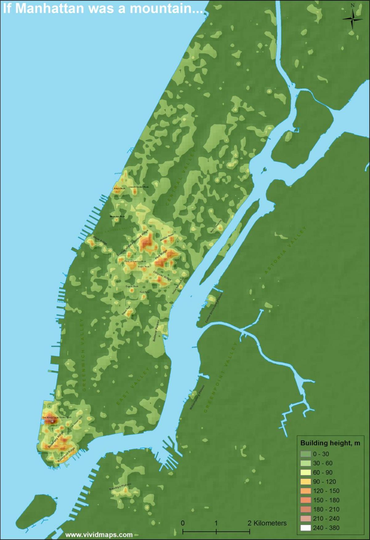 fasáda mapu Manhattan