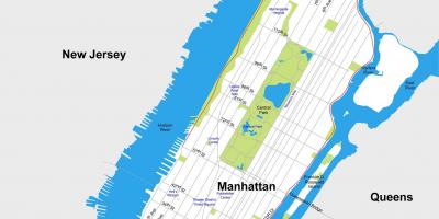 Manhattan mape mesta tlač