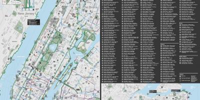 Manhattan cyklistická mapa