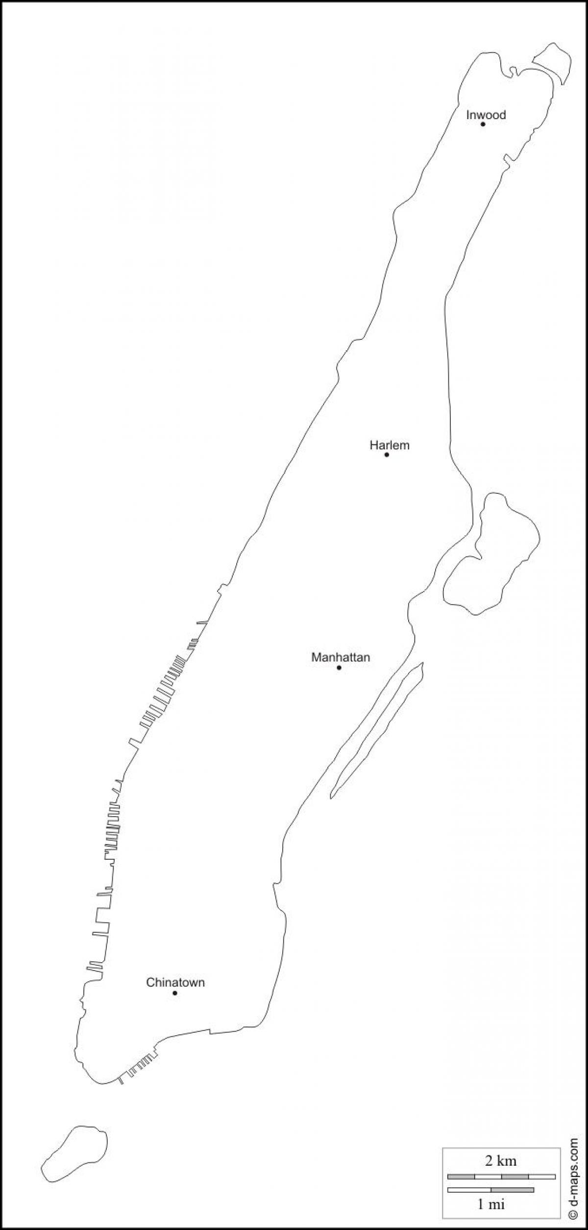 prázdne mapu Manhattan