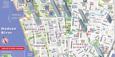 Dolnej Manhattan, turistické mapy