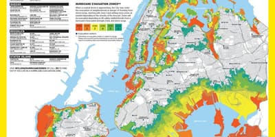 Manhattan povodňovej zóny mapu
