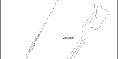 Prázdne mapu Manhattan