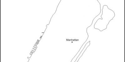 Prázdne mapu Manhattan