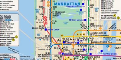 Manhattan železničnú mapu