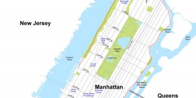 Mapa Manhattanu, New York