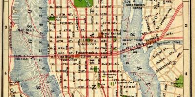 Mapa staré Manhattan